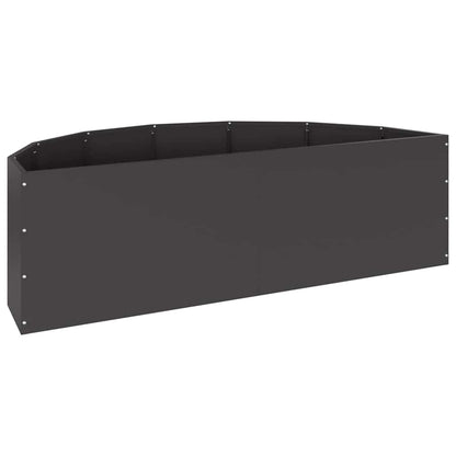 vidaXL Pflanzkübel Schwarz 120 x 60 x 35 cm Stahl