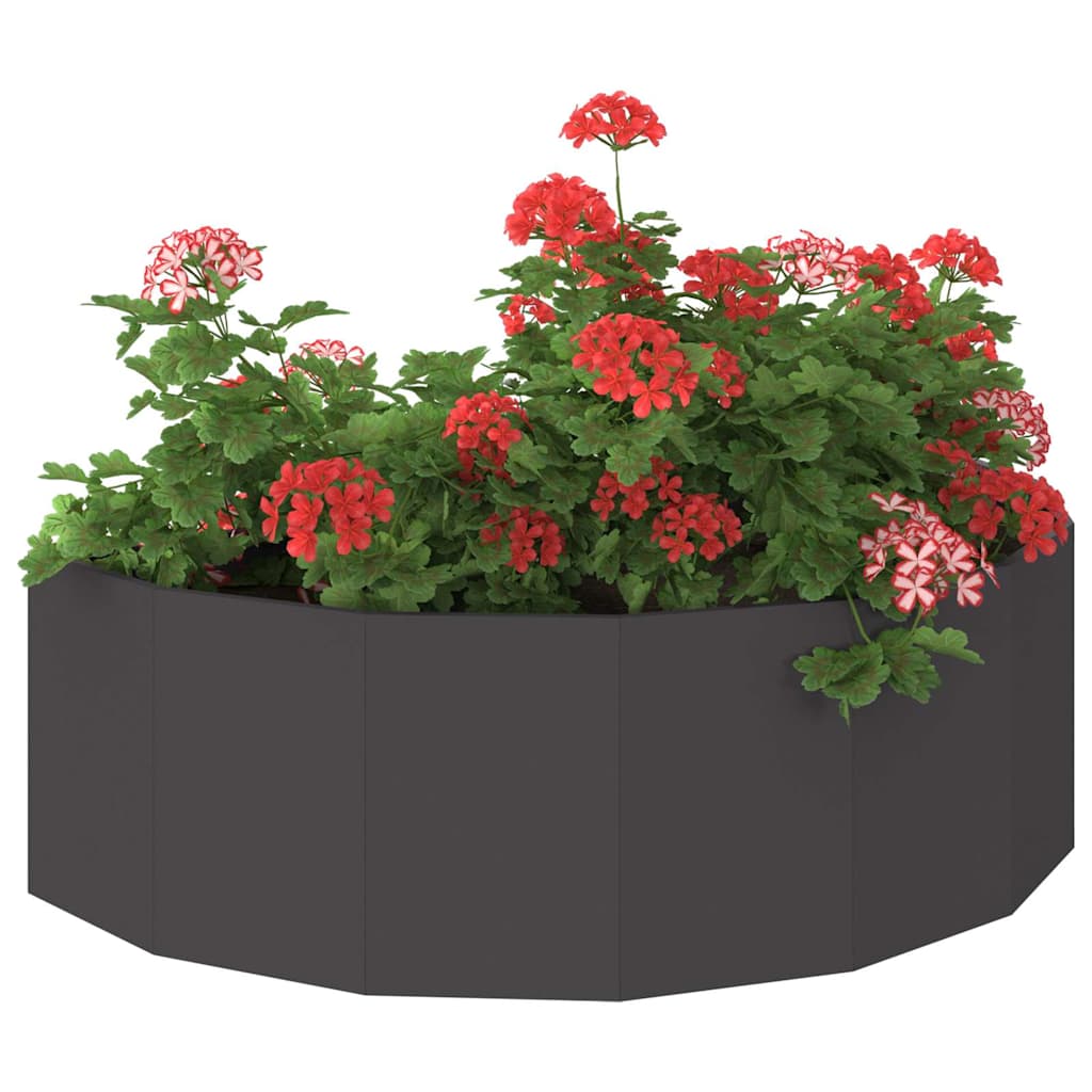 vidaXL Pflanzkübel Schwarz 120 x 60 x 35 cm Stahl