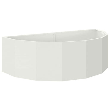 vidaXL Pflanzkübel Weiß 120 x 60 x 35 cm Stahl