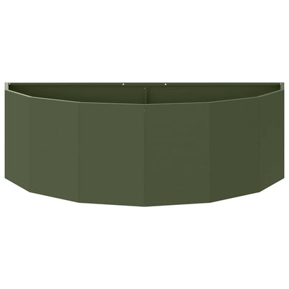 Pflanzkübel Olive Grün 120 x 60 x 35 cm Stahl