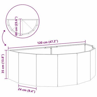 vidaXL Pflanzkübel Olive Grün 120 x 60 x 35 cm Stahl