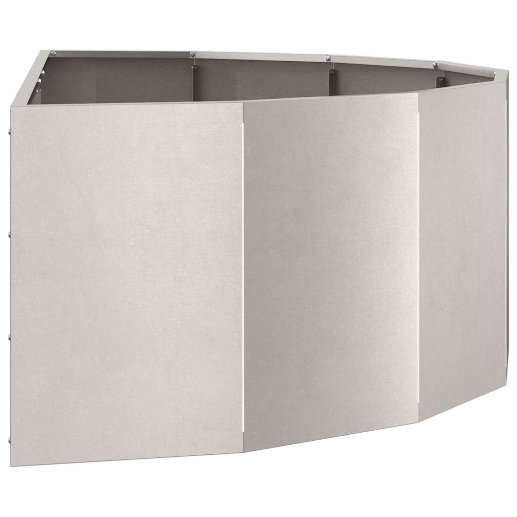 Pflanzkübel Silber 120 x 60 x 35 cm Edelstahl