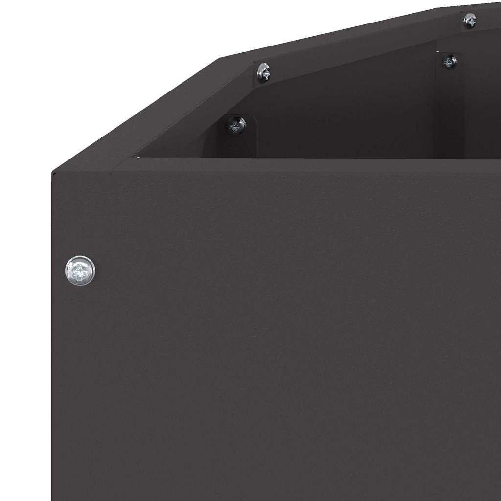 vidaXL Pflanzkübel Schwarz 90 x 45 x 35 cm Stahl