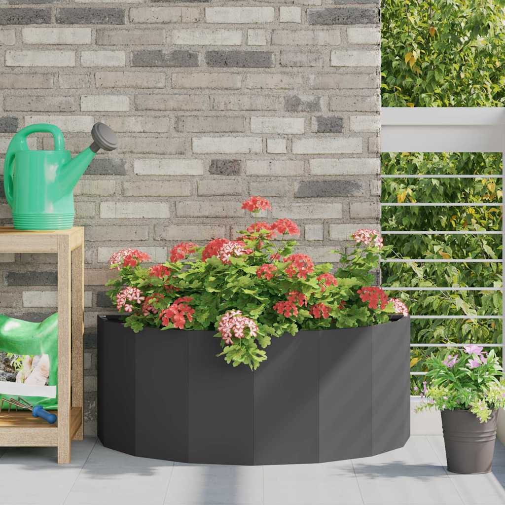 vidaXL Pflanzkübel Schwarz 90 x 45 x 35 cm Stahl