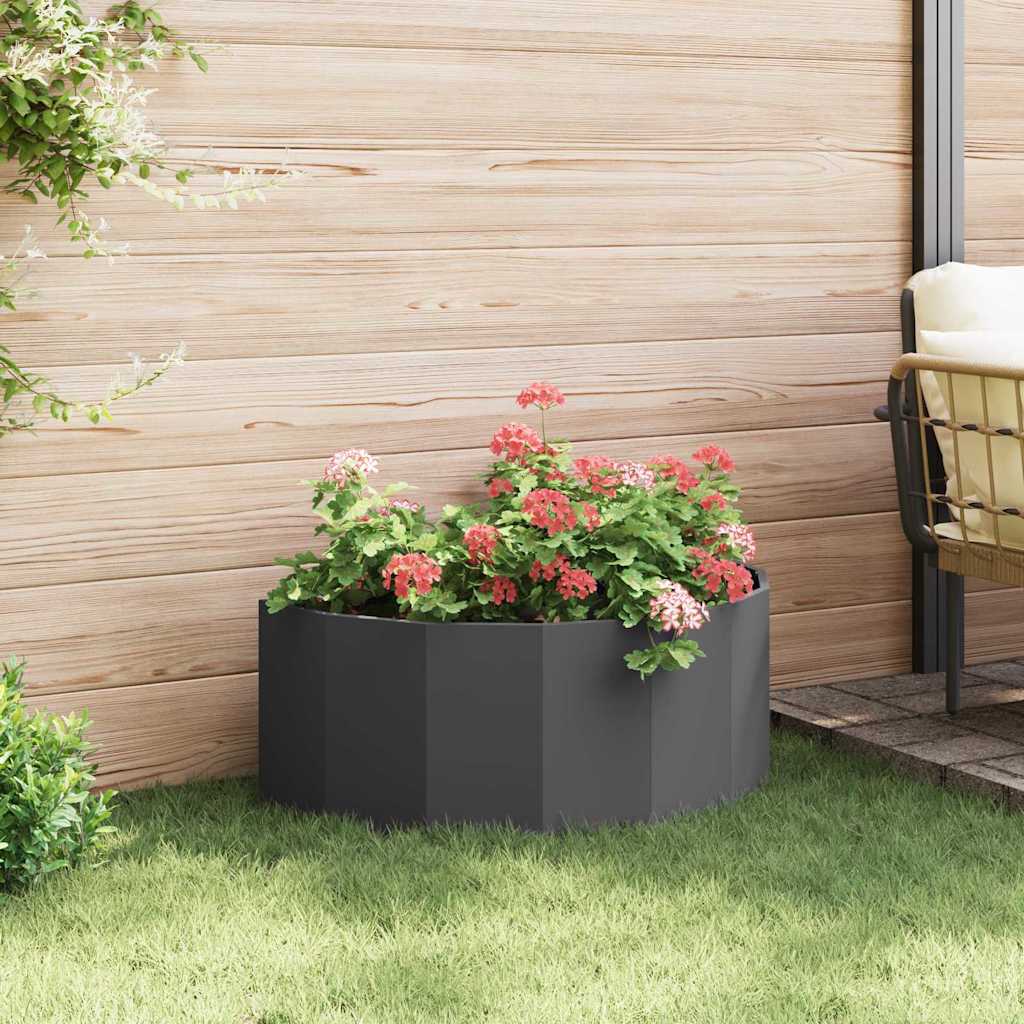 vidaXL Pflanzkübel Schwarz 90 x 45 x 35 cm Stahl