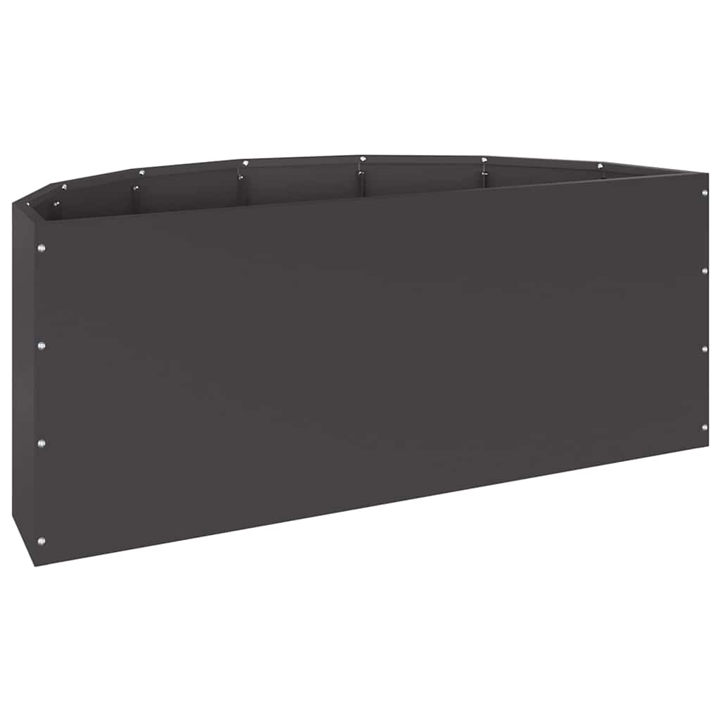 vidaXL Pflanzkübel Schwarz 90 x 45 x 35 cm Stahl