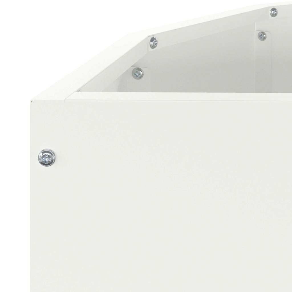 vidaXL Pflanzkübel Weiß 90 x 45 x 35 cm Stahl