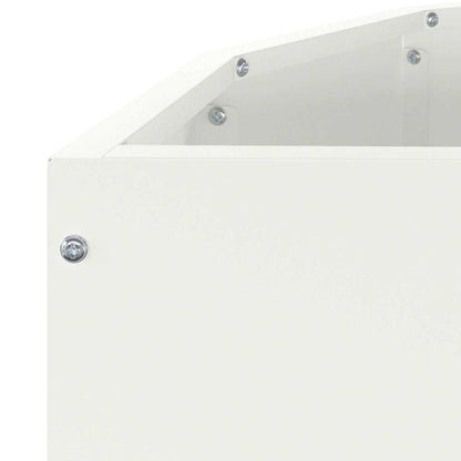 vidaXL Pflanzkübel Weiß 90 x 45 x 35 cm Stahl