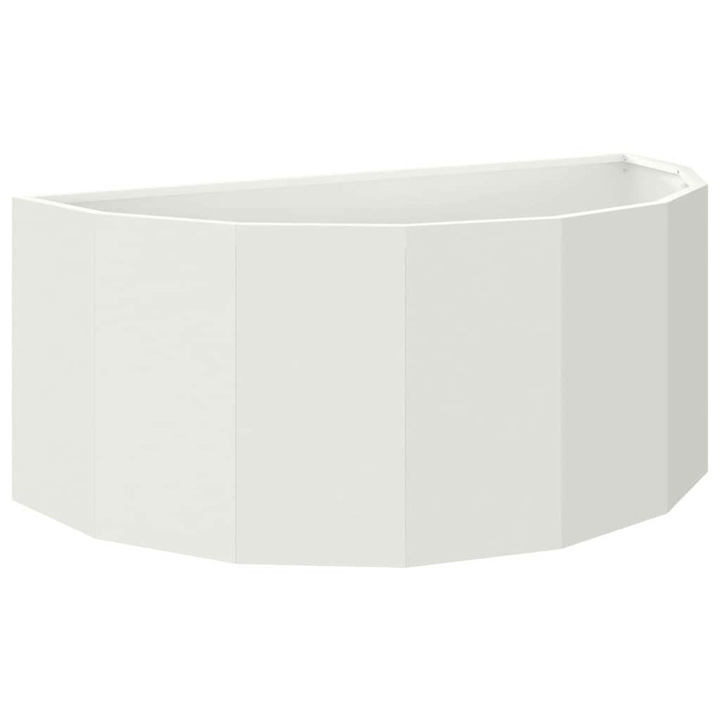 vidaXL Pflanzkübel Weiß 90 x 45 x 35 cm Stahl