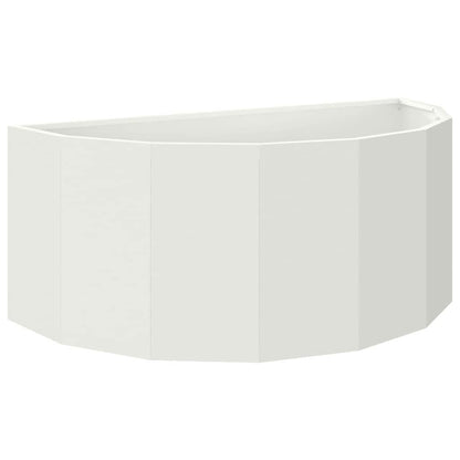 vidaXL Pflanzkübel Weiß 90 x 45 x 35 cm Stahl