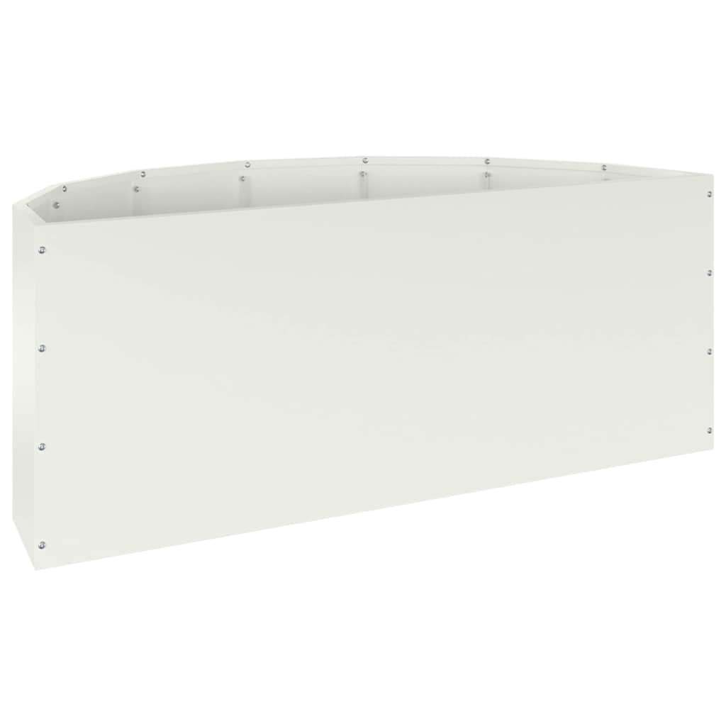 vidaXL Pflanzkübel Weiß 90 x 45 x 35 cm Stahl