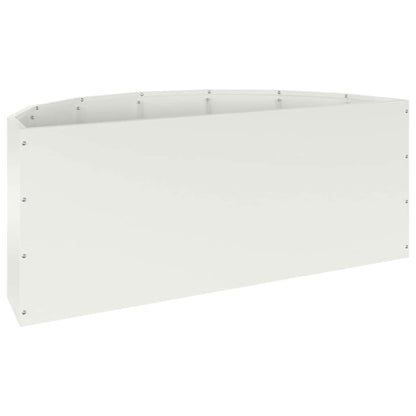 vidaXL Pflanzkübel Weiß 90 x 45 x 35 cm Stahl
