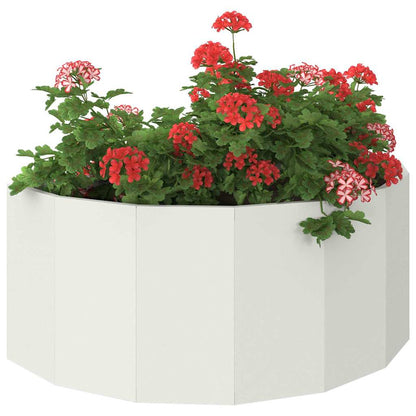 vidaXL Pflanzkübel Weiß 90 x 45 x 35 cm Stahl