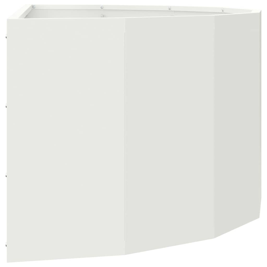 vidaXL Pflanzkübel Weiß 90 x 45 x 35 cm Stahl