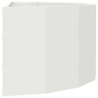 vidaXL Pflanzkübel Weiß 90 x 45 x 35 cm Stahl