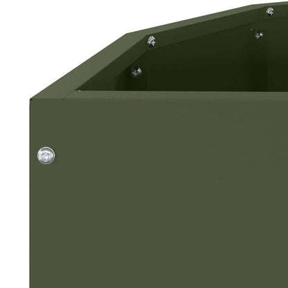 vidaXL Pflanzkübel Olive Grün 90 x 45 x 35 cm Stahl
