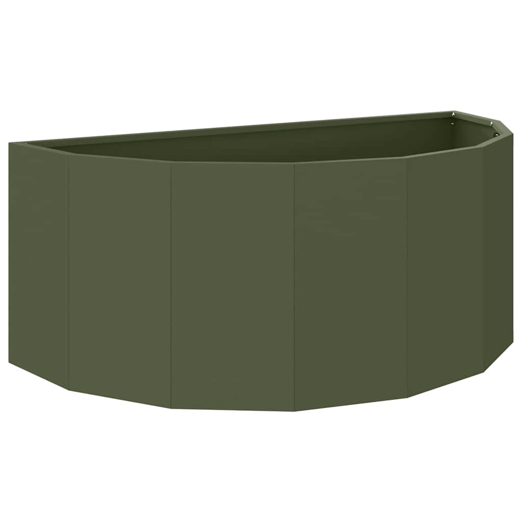 vidaXL Pflanzkübel Olive Grün 90 x 45 x 35 cm Stahl
