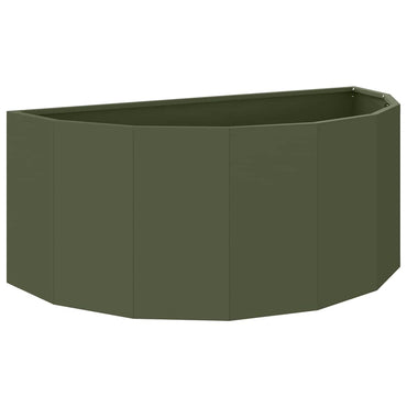 vidaXL Pflanzkübel Olive Grün 90 x 45 x 35 cm Stahl