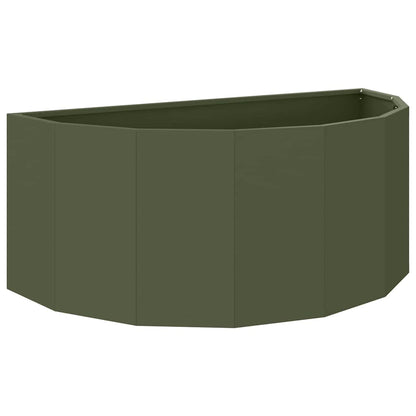 vidaXL Pflanzkübel Olive Grün 90 x 45 x 35 cm Stahl