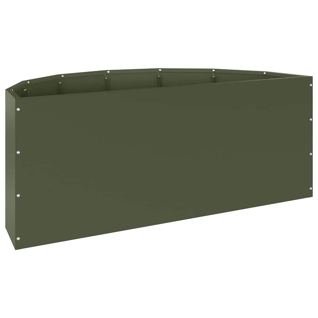 vidaXL Pflanzkübel Olive Grün 90 x 45 x 35 cm Stahl