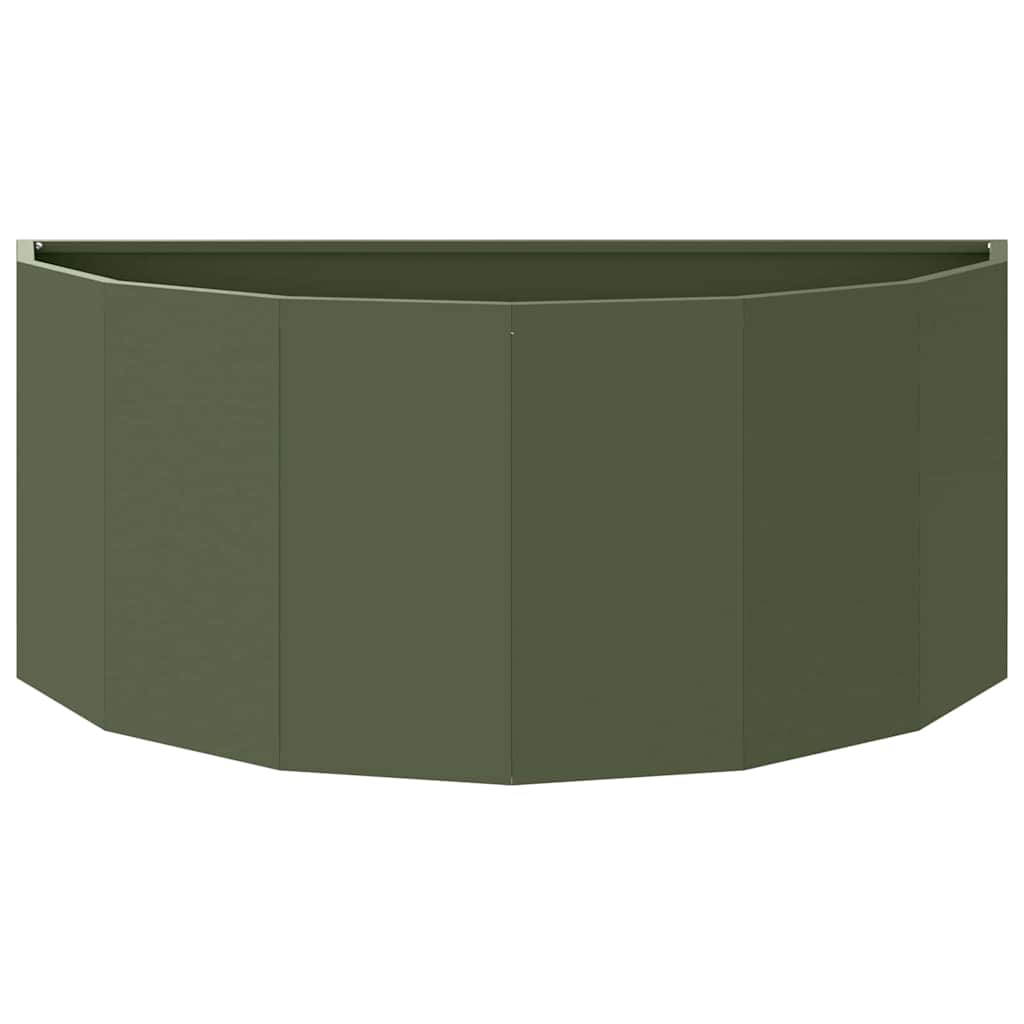vidaXL Pflanzkübel Olive Grün 90 x 45 x 35 cm Stahl