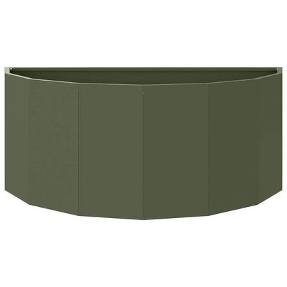 vidaXL Pflanzkübel Olive Grün 90 x 45 x 35 cm Stahl