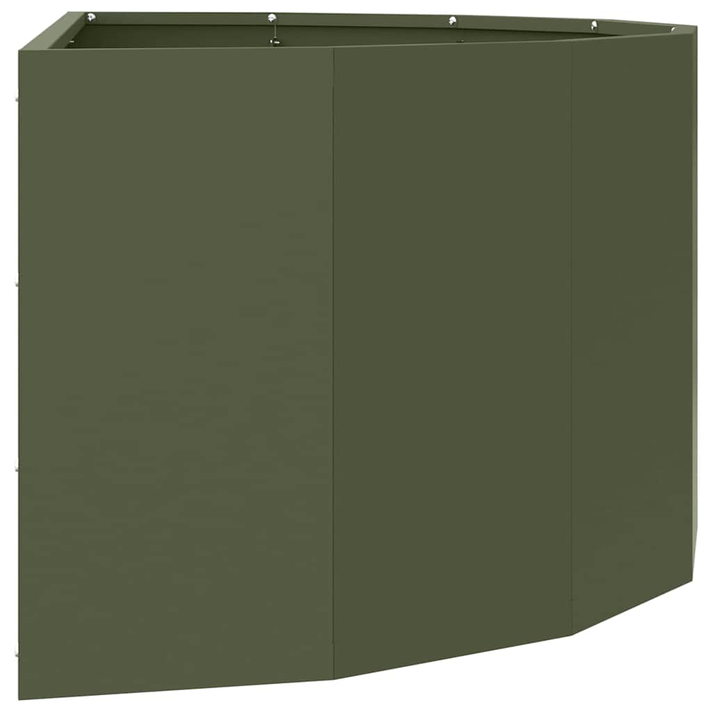 vidaXL Pflanzkübel Olive Grün 90 x 45 x 35 cm Stahl