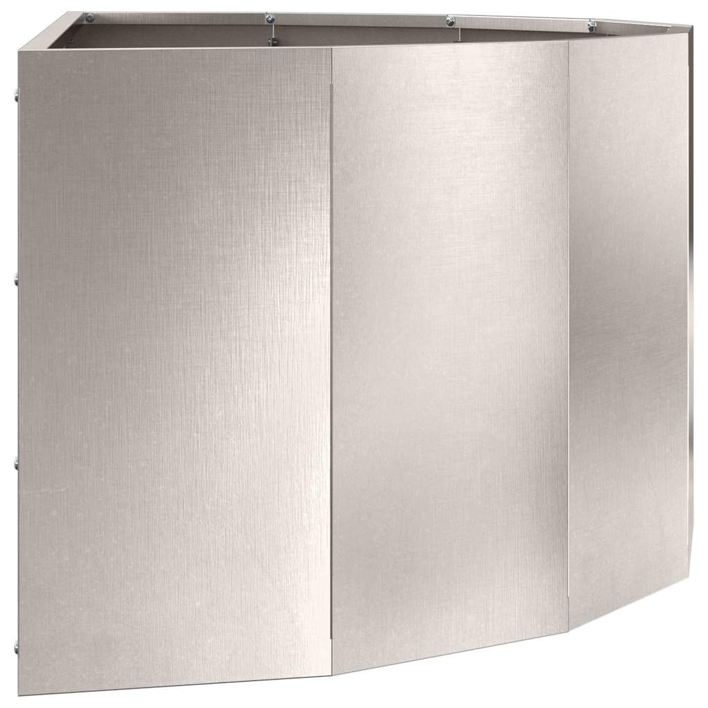 Pflanzkübel Silber 90 x 45 x 35 cm Edelstahl