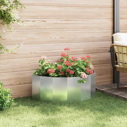 vidaXL Pflanzkübel Silber 90 x 45 x 35 cm Verzinkter Stahl