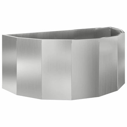 vidaXL Pflanzkübel Silber 90 x 45 x 35 cm Verzinkter Stahl