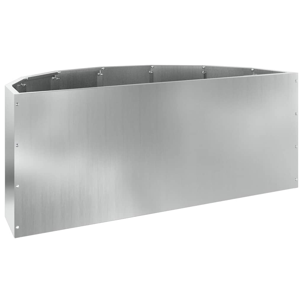 vidaXL Pflanzkübel Silber 90 x 45 x 35 cm Verzinkter Stahl