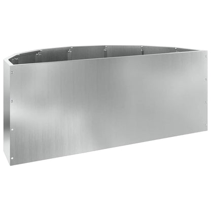 vidaXL Pflanzkübel Silber 90 x 45 x 35 cm Verzinkter Stahl