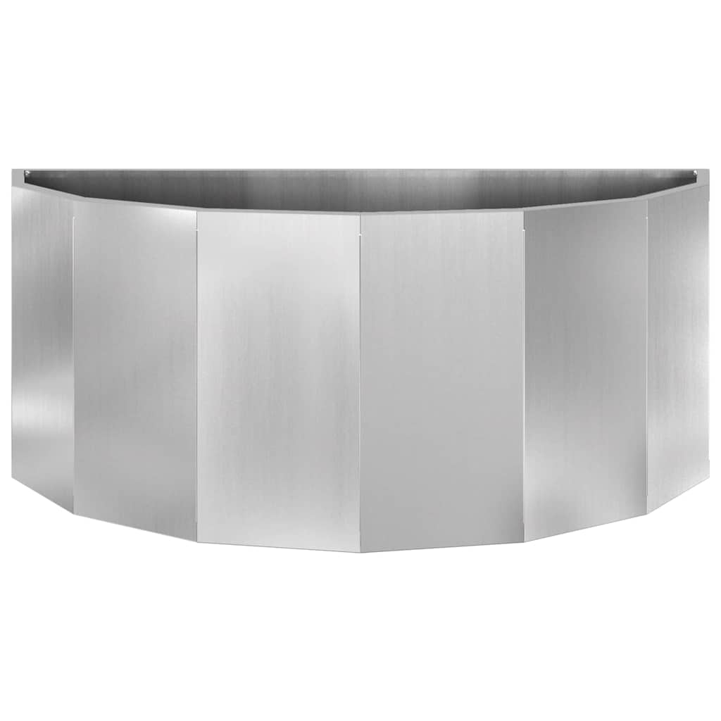 vidaXL Pflanzkübel Silber 90 x 45 x 35 cm Verzinkter Stahl
