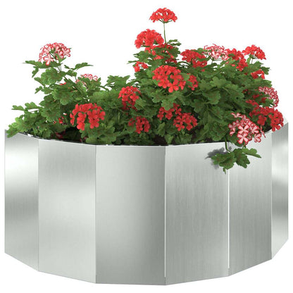 vidaXL Pflanzkübel Silber 90 x 45 x 35 cm Verzinkter Stahl