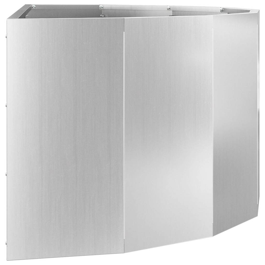 vidaXL Pflanzkübel Silber 90 x 45 x 35 cm Verzinkter Stahl