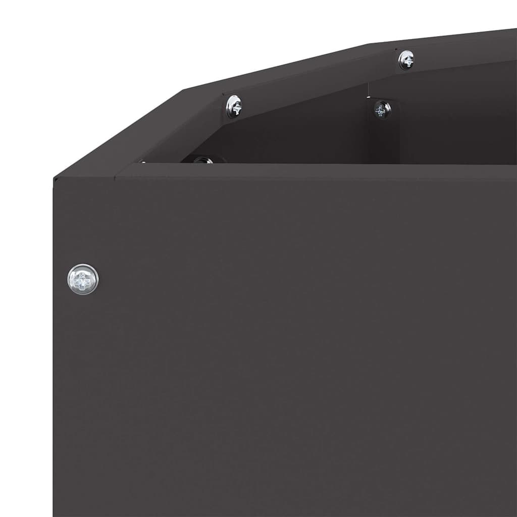 vidaXL Pflanzkübel Schwarz 60 x 30 x 35 cm Stahl