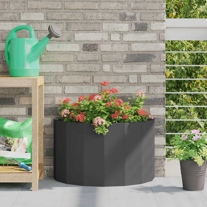 vidaXL Pflanzkübel Schwarz 60 x 30 x 35 cm Stahl