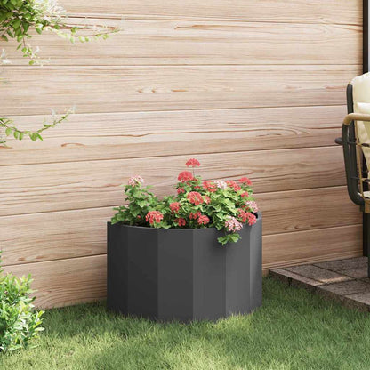 vidaXL Pflanzkübel Schwarz 60 x 30 x 35 cm Stahl