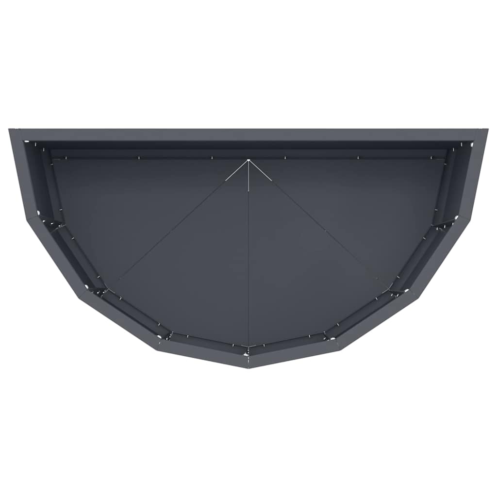 Pflanzkübel Anthrazit 60 x 30 x 35 cm Stahl