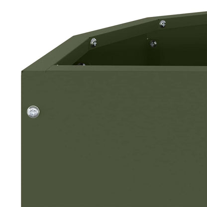 vidaXL Pflanzkübel Olive Grün 60 x 30 x 35 cm Stahl