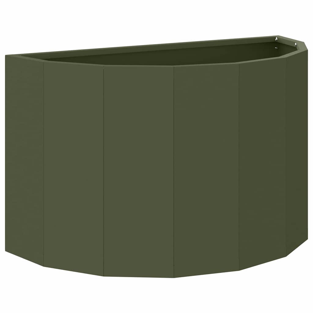 vidaXL Pflanzkübel Olive Grün 60 x 30 x 35 cm Stahl