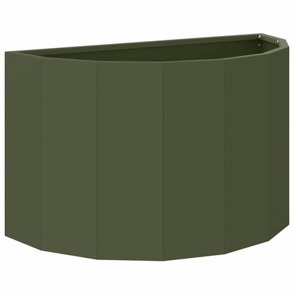 vidaXL Pflanzkübel Olive Grün 60 x 30 x 35 cm Stahl