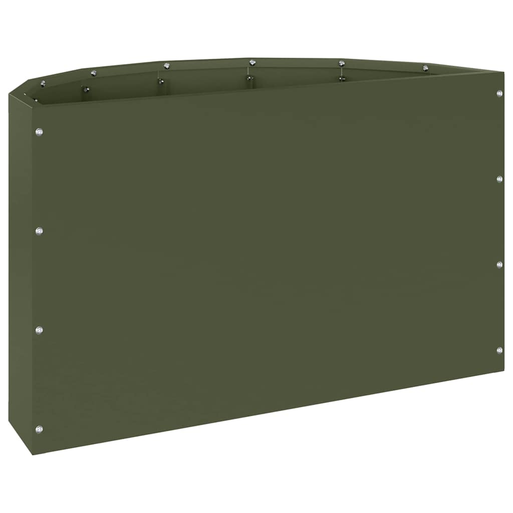 vidaXL Pflanzkübel Olive Grün 60 x 30 x 35 cm Stahl
