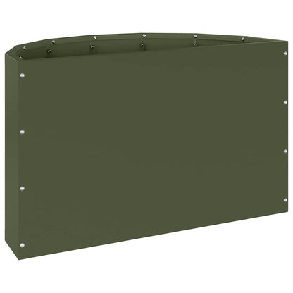 vidaXL Pflanzkübel Olive Grün 60 x 30 x 35 cm Stahl