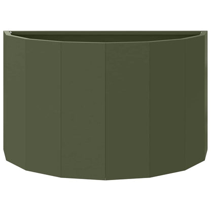 vidaXL Pflanzkübel Olive Grün 60 x 30 x 35 cm Stahl