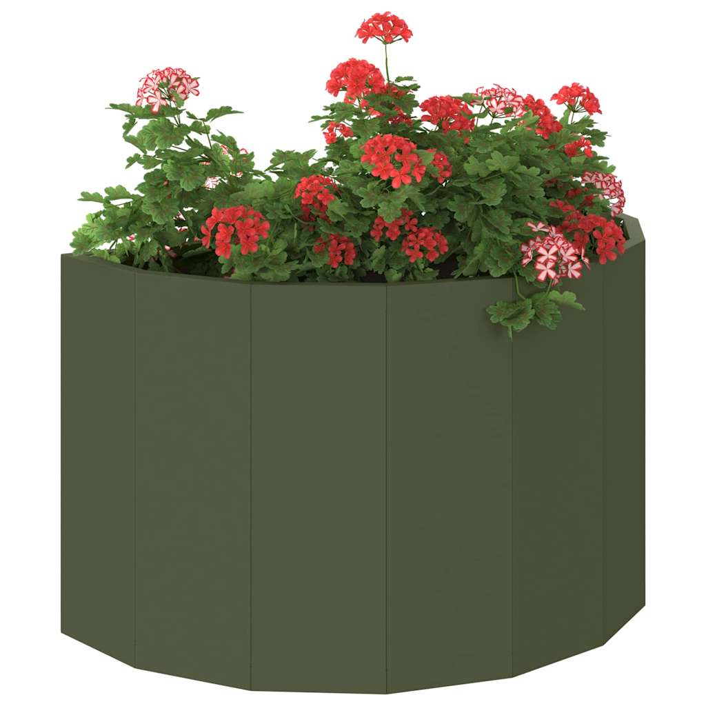 vidaXL Pflanzkübel Olive Grün 60 x 30 x 35 cm Stahl