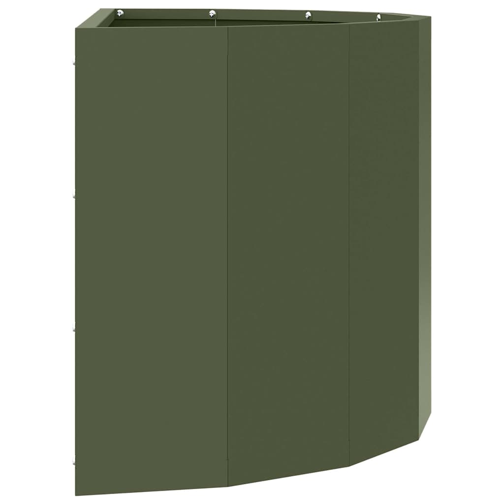 vidaXL Pflanzkübel Olive Grün 60 x 30 x 35 cm Stahl