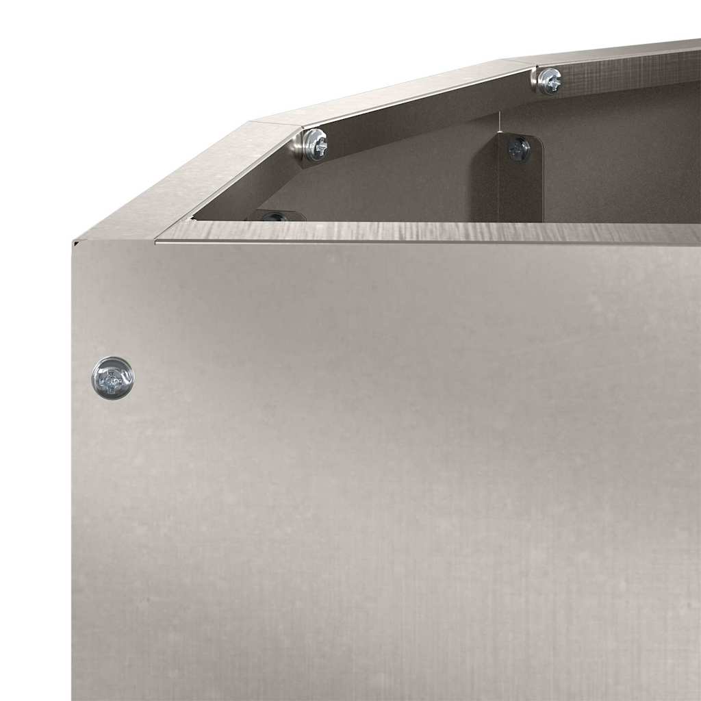 vidaXL Pflanzkübel Silber 60 x 30 x 35 cm Edelstahl