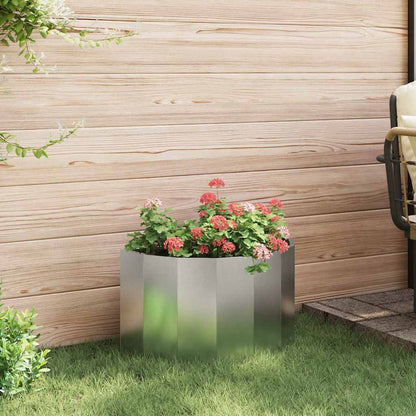 vidaXL Pflanzkübel Silber 60 x 30 x 35 cm Edelstahl