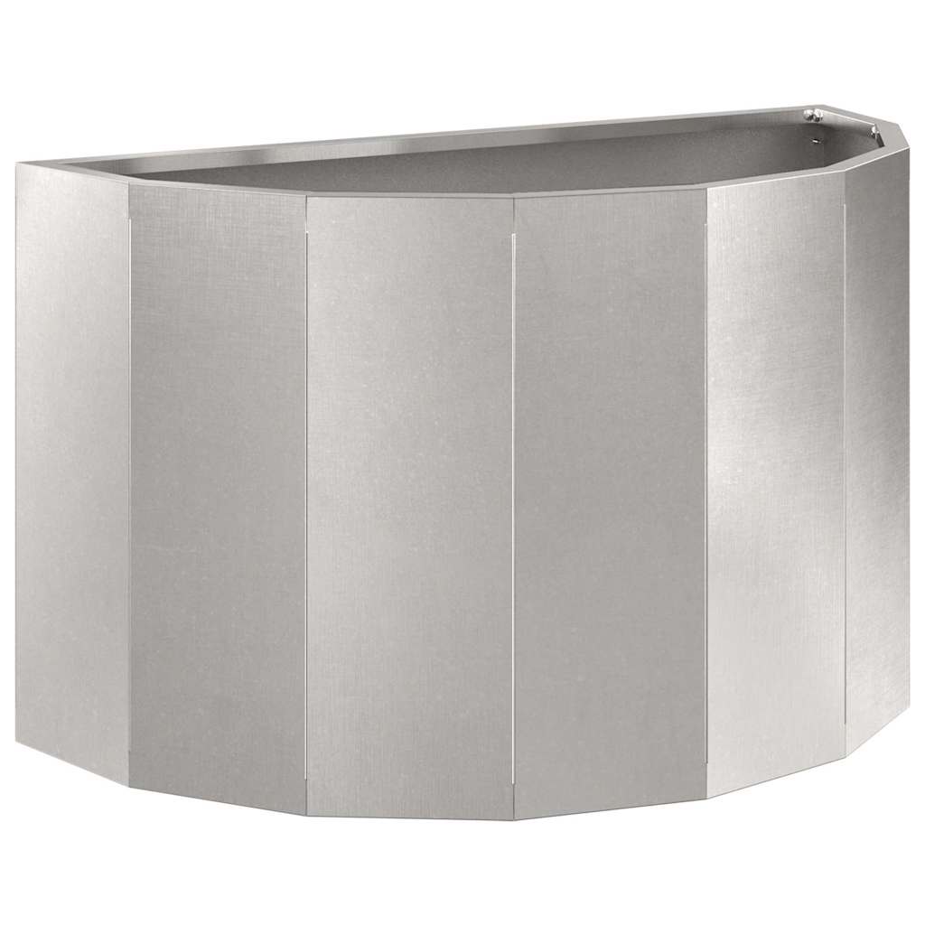 vidaXL Pflanzkübel Silber 60 x 30 x 35 cm Edelstahl